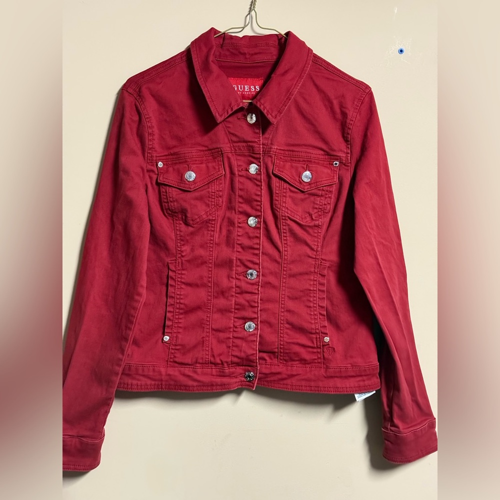 🇨🇦🇨🇦🇨🇦GUESS  Denim Red Jacket
